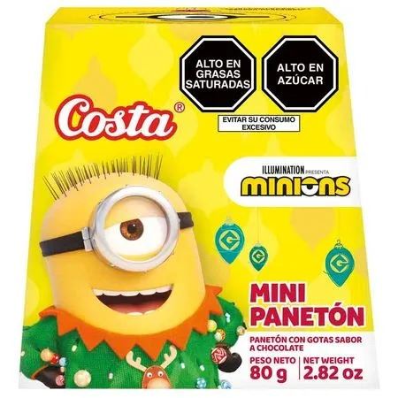 COSTA PANETÓN GOTAS CHOC MINI MINIONS 80G